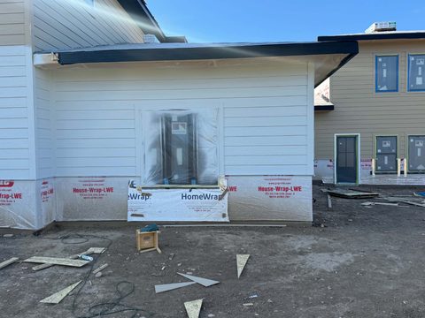 Addition dried in and ready for siding