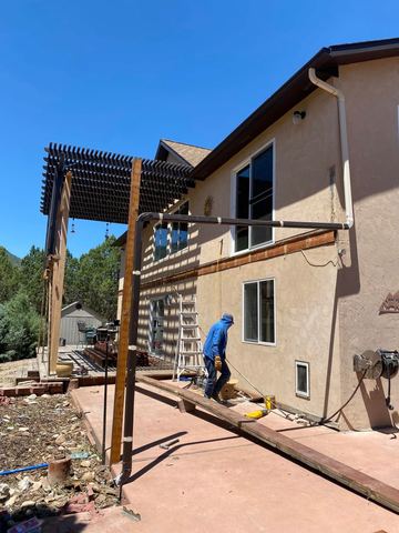 Pergola over a new deck