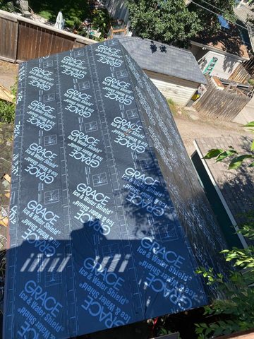 Ice and water shield over the whole roof deck